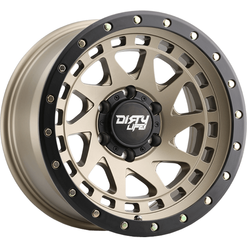 DIRTY LIFE - ENIGMA PRO Wheel Satin Gold Black Lip