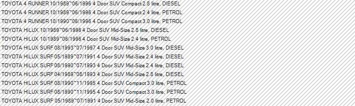 LK-HILUX-R - LIFT KIT TOY HILUX SURF LN130