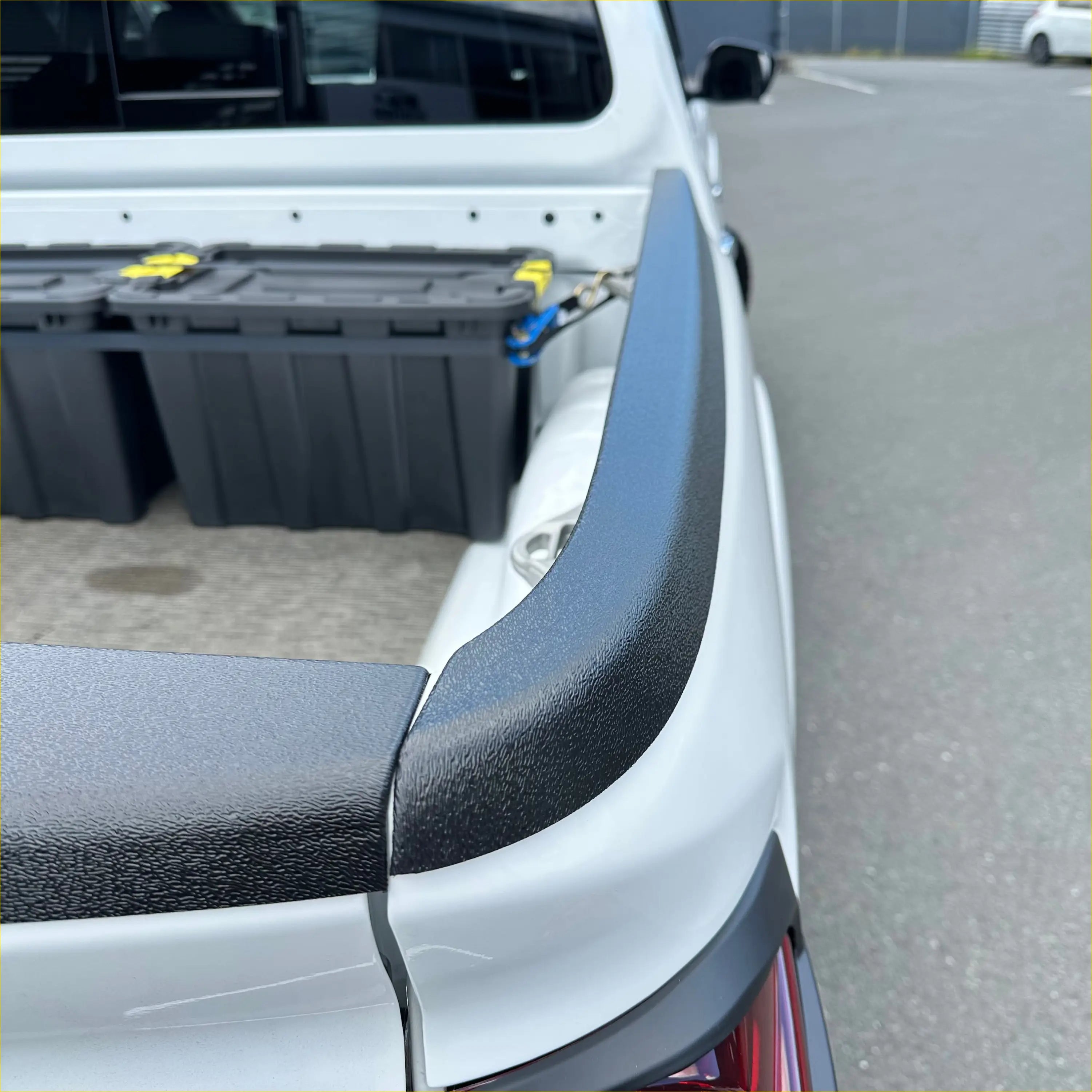 Bedside Rail Covers-3 Piece Set Nissan Navara 2021+ Textured Black - Tailgate cover