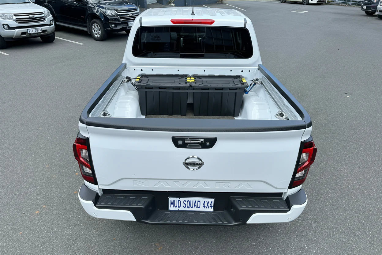 Bedside Rail Covers-3 Piece Set Nissan Navara 2021+ Textured Black - Tailgate cover