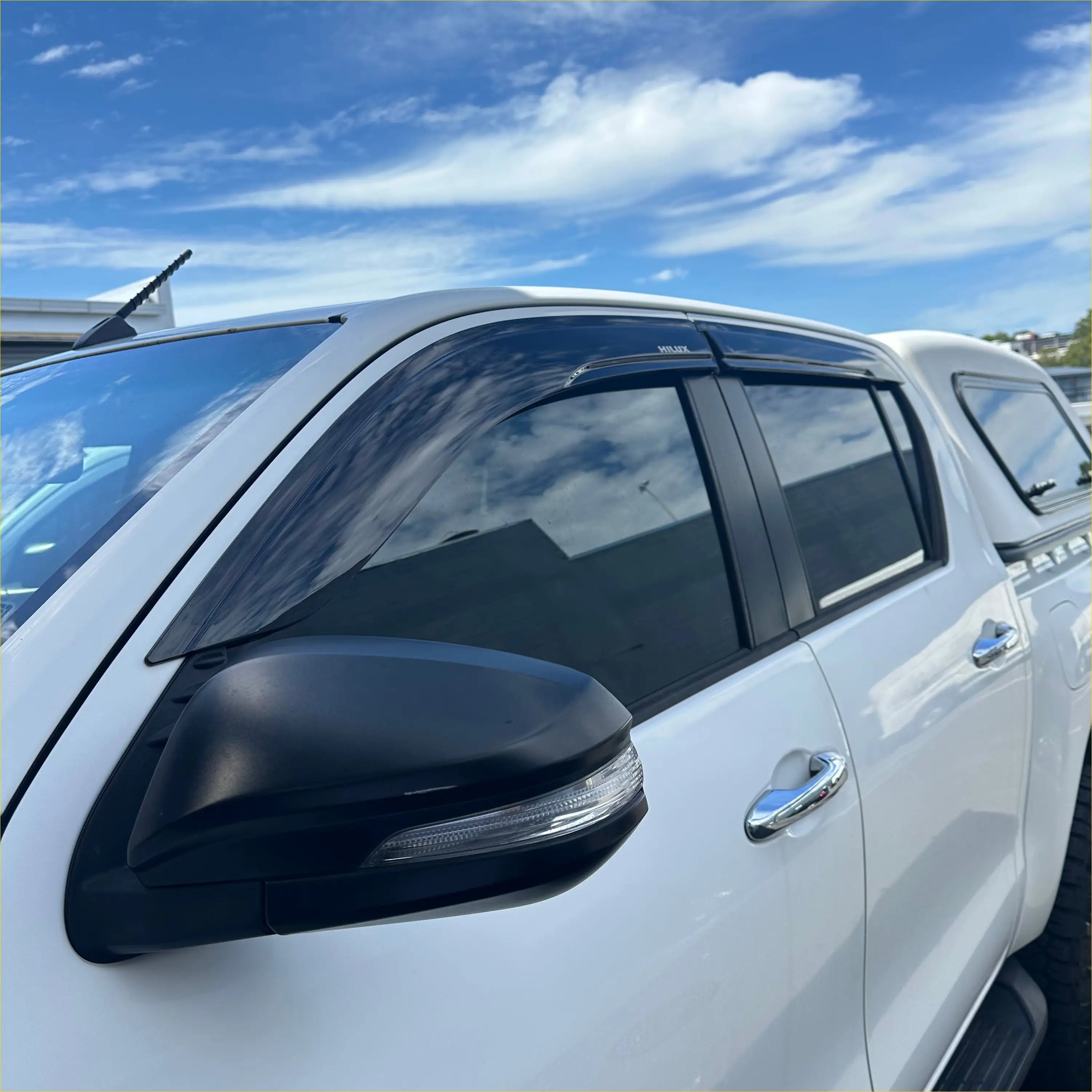 Bonnet Guard Matte Black and Monsoon Toyota Hilux 2015-2020 - Door Visor &