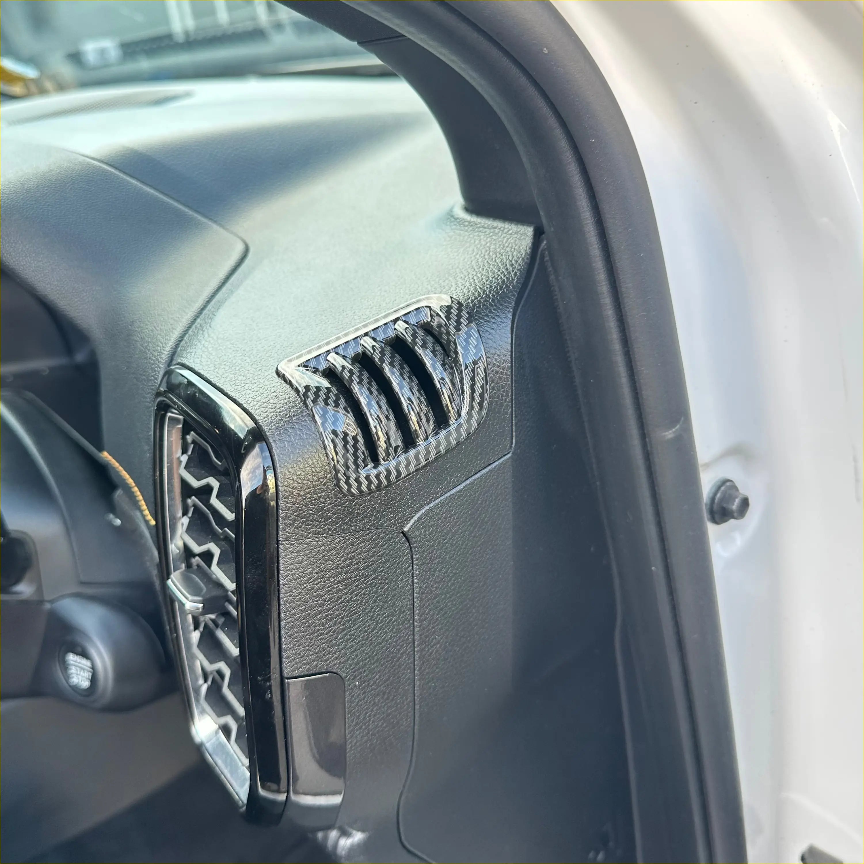 Carbon Fiber Interior Dashboard Vent Trim Cover for Ford Ranger 2022+