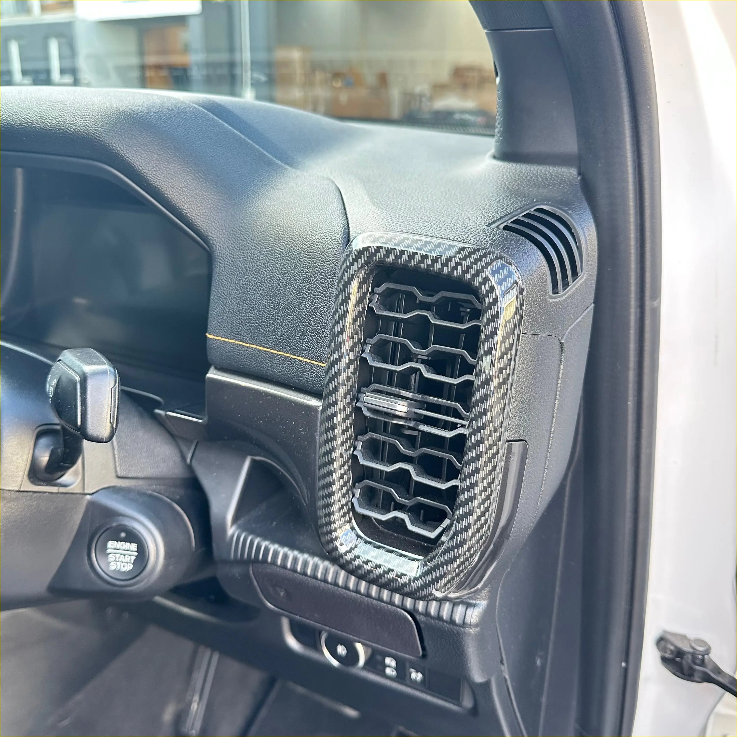 Carbon Fiber Interior Front Side Vent Overlay Trim Cover for Ford