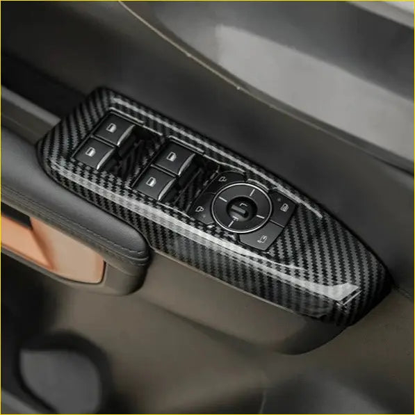 Carbon Fiber Interior Window Lift Swith Button Panel Trim Cover