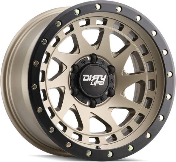 DIRTY LIFE - ENIGMA PRO Wheel Satin Gold Black Lip