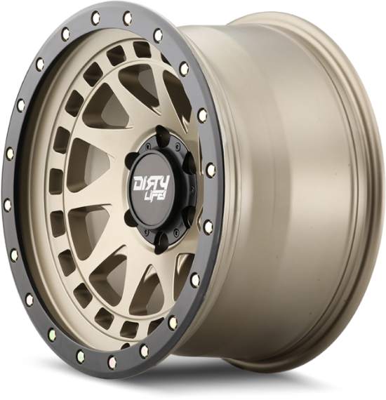 DIRTY LIFE - ENIGMA PRO Wheel Satin Gold Black Lip