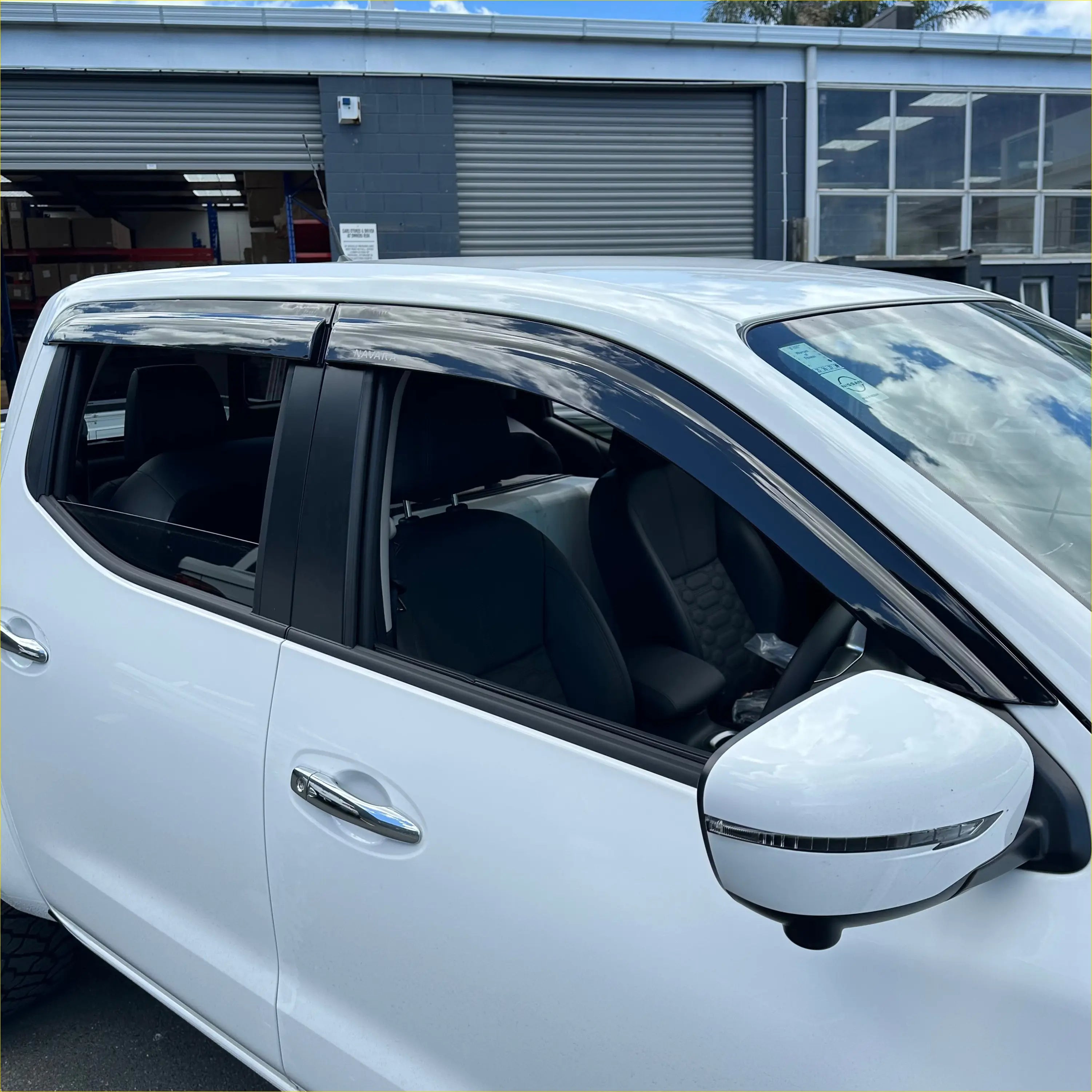 DOOR VISORS/ WINDOW MONSOONS Weather Shields Nissan Navara NP300 - Monsoons