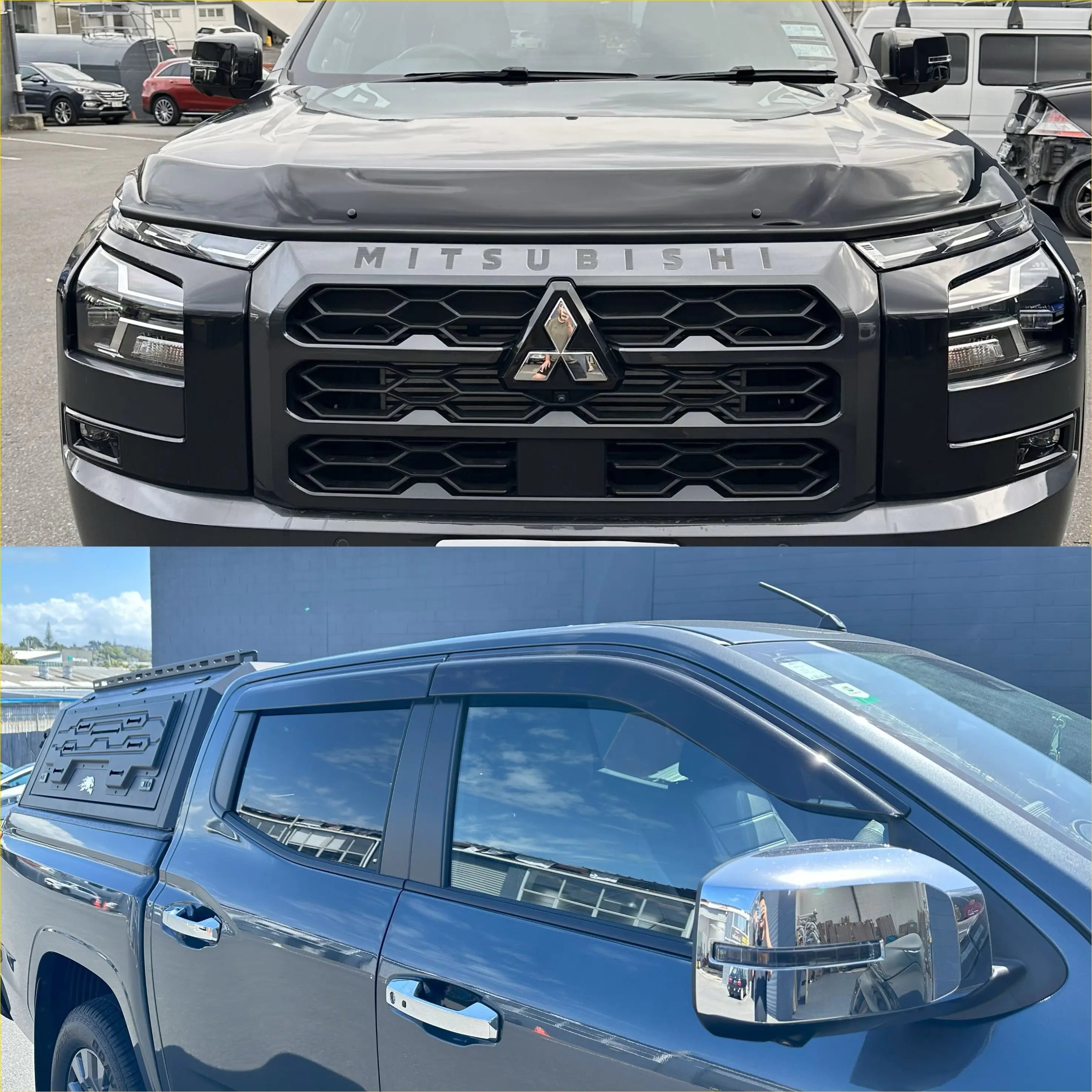 Monsoon and Bonnet Guard Aftermarket Style Mitsubishi Triton 2024+ - Door Visor &