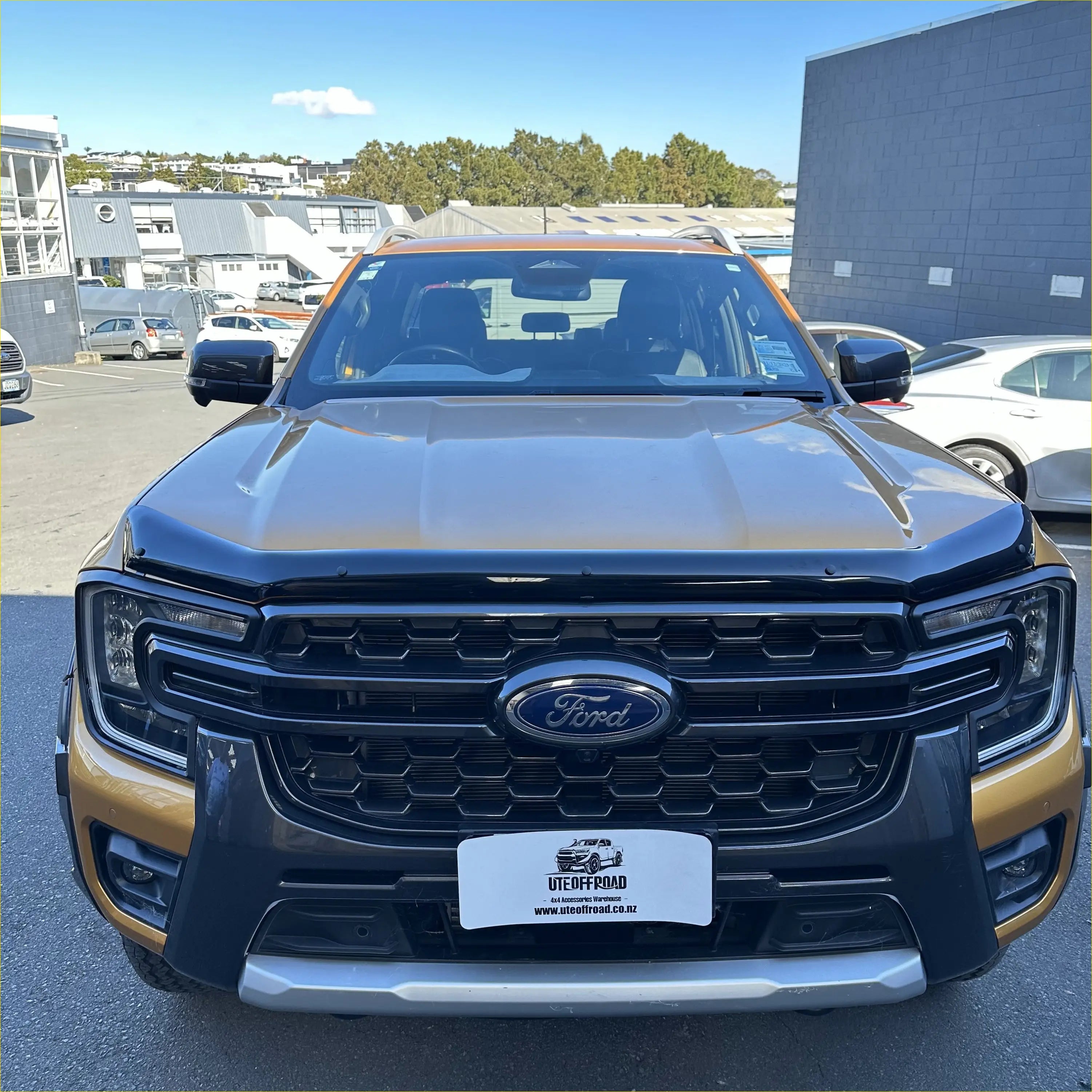 Monsoon and Bonnet Guard Ford Ranger 2022+ New OEM Style - Door Visor &