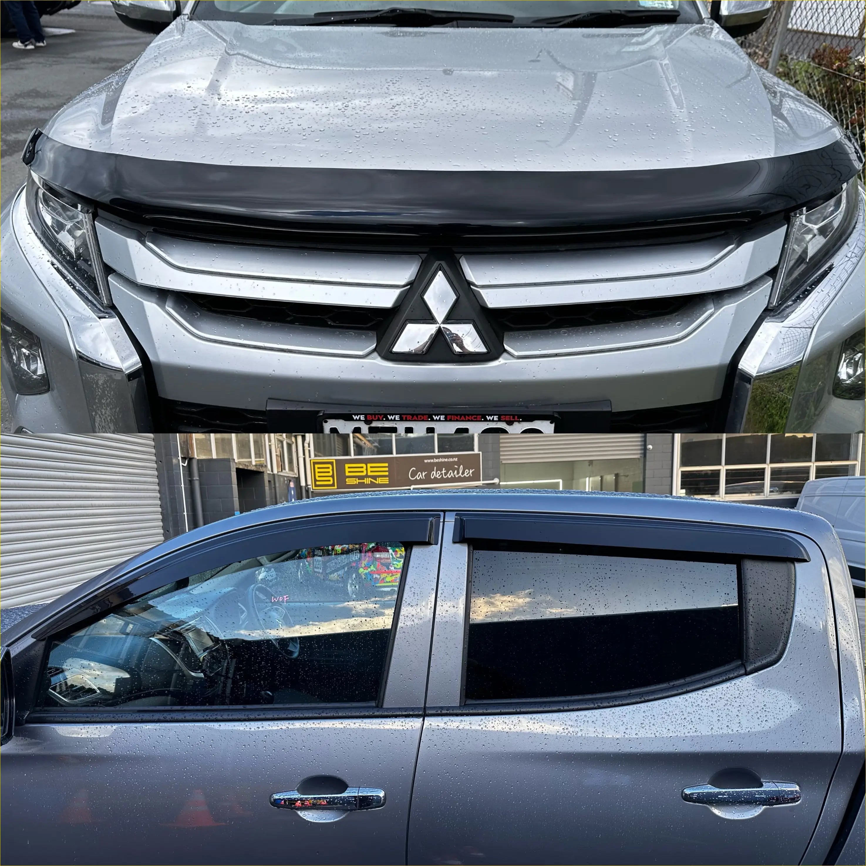 Monsoon and Bonnet Guard OEM Style Mitsubishi Triton 2019-2023 - Door Visor &