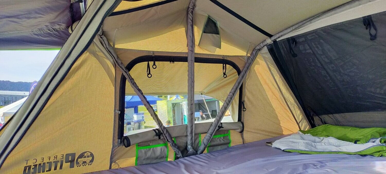 New Style Roof Top Tent Twin Ladder | Perfect Pitched Rooftop Tents