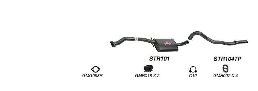 Redback 2.5’’ Catback Exhaust for Holden Commodore VL (01/1986 - 1988) Calais (01/1986 - 1988) with Rear Muffler Delete