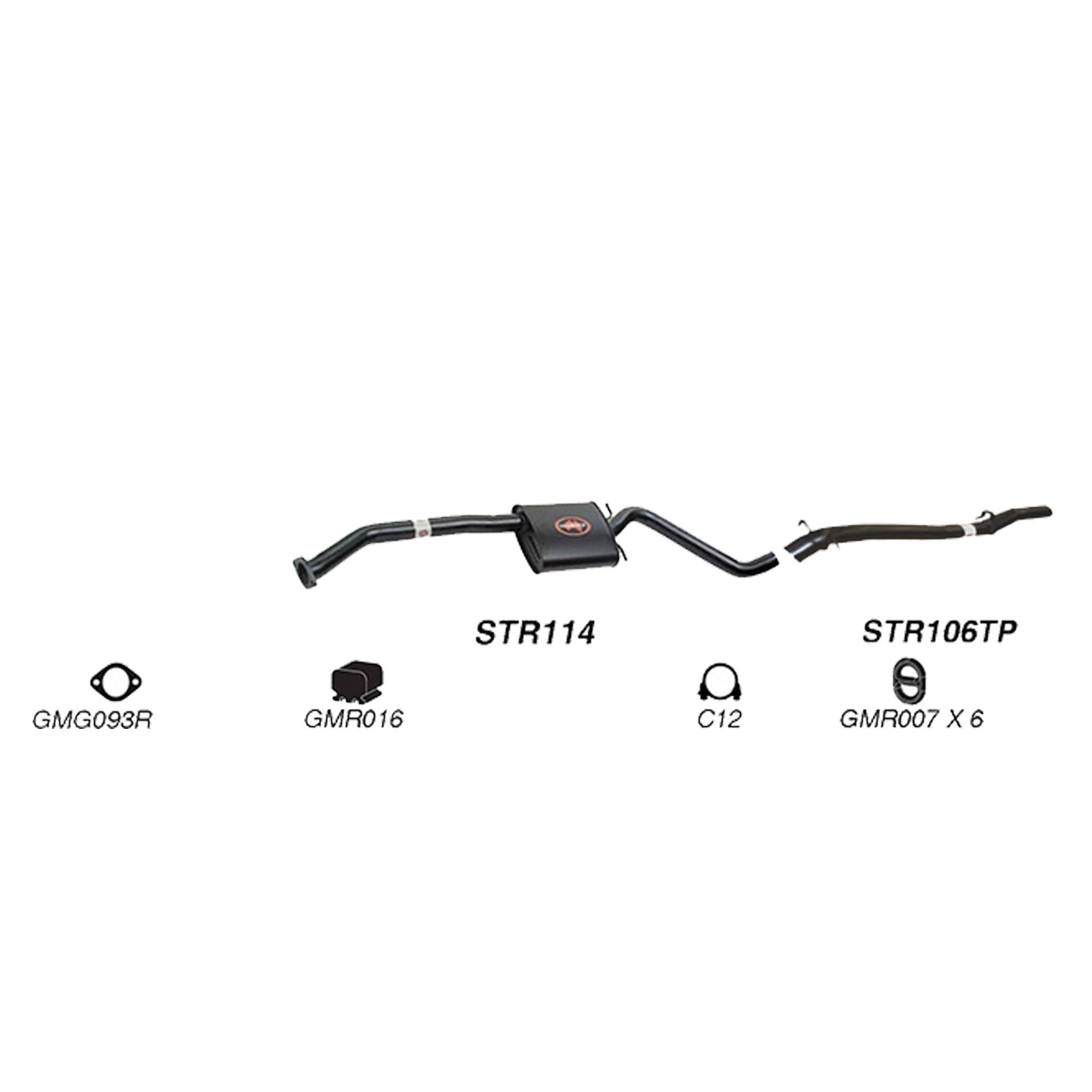 Redback 2.5’’ Catback Exhaust for Holden Statesman (01/1990 - 1995) Caprice (01/1994 - 01/1995) - Centre Muffler Only