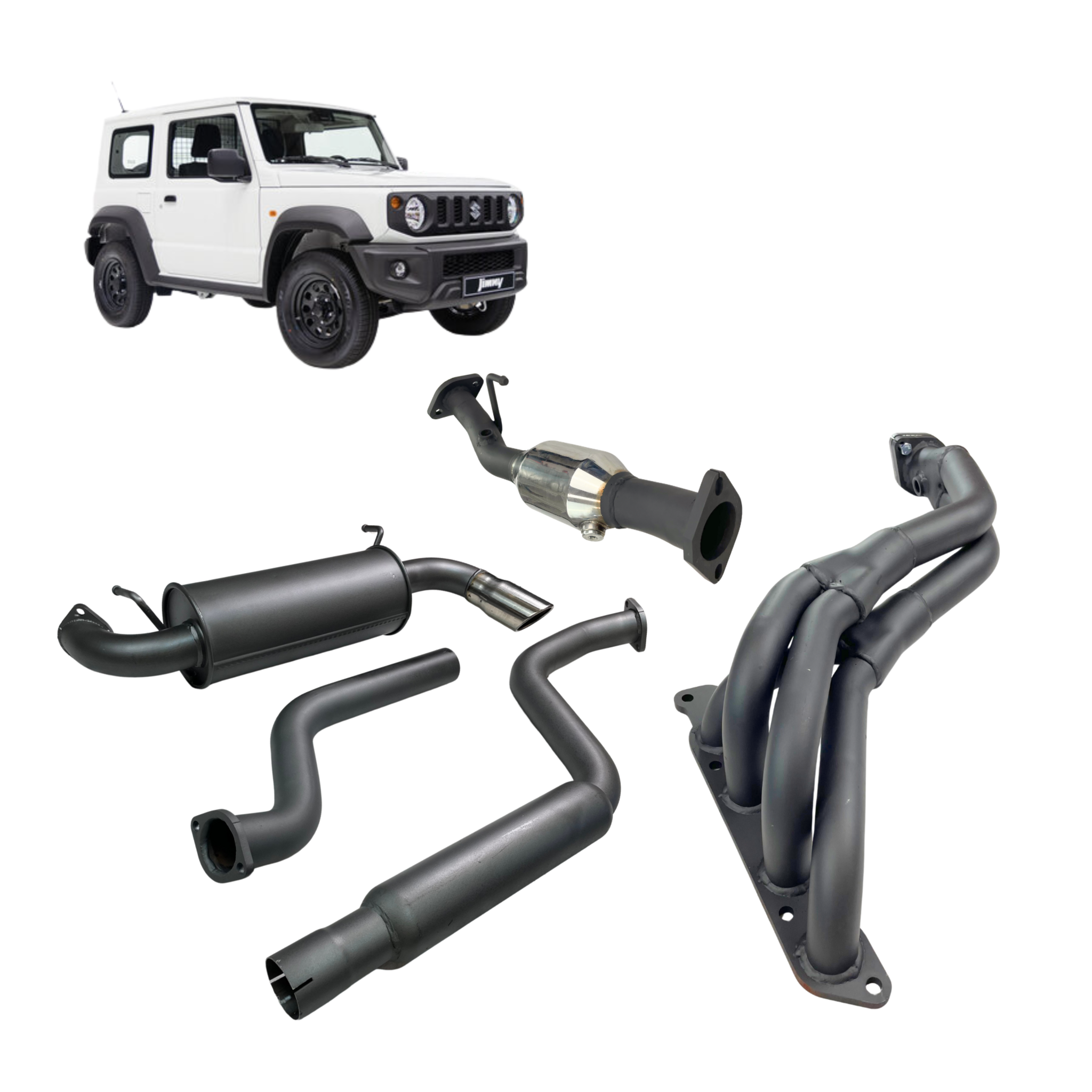 Redback 4x4 Exhaust System for Suzuki Jimny 3 Door Models (07/2018 - on) - Engine Back System - 4x4 Performance System