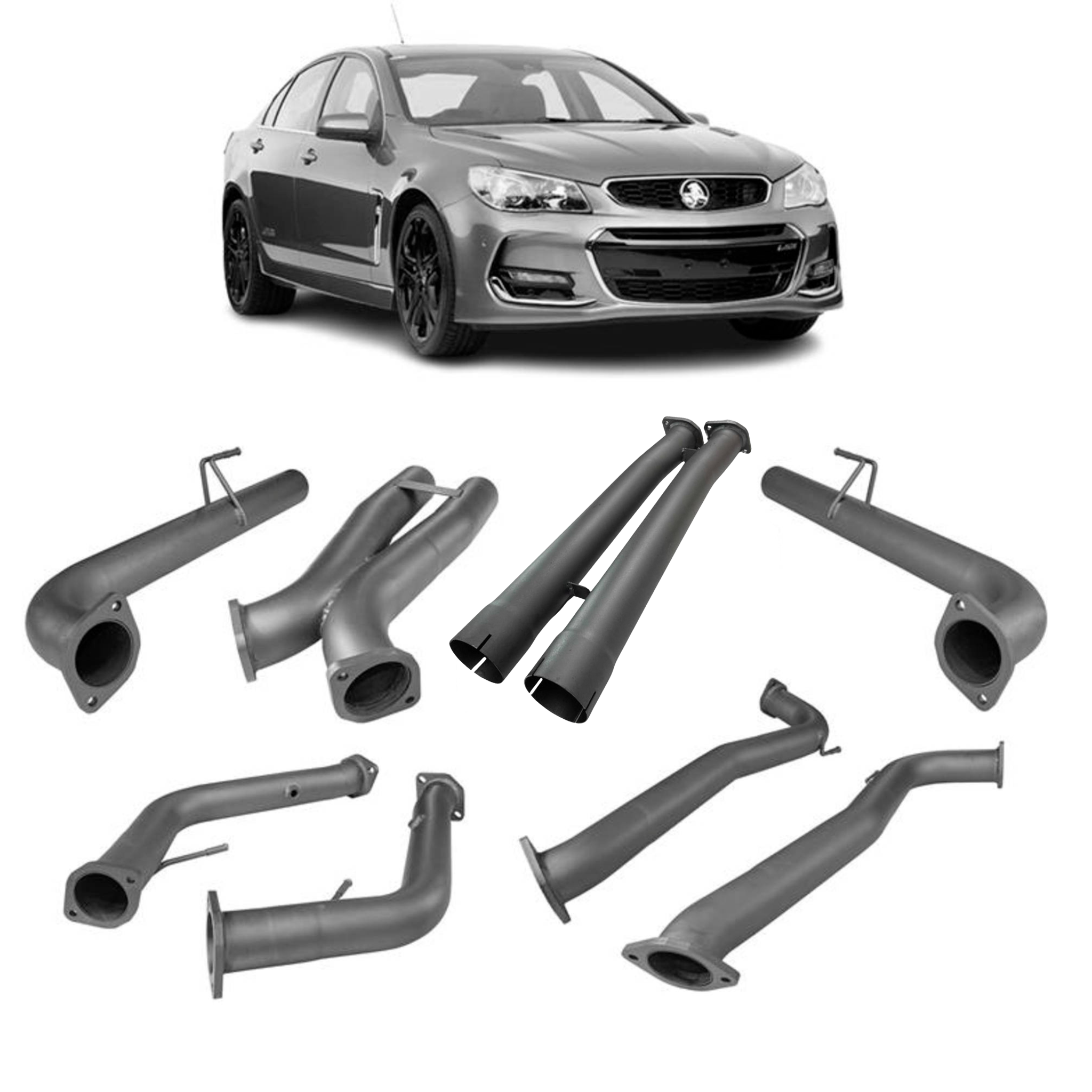 Redback Dual 3’’ Catback Exhaust for Holden Commodore VE & VF Sedan / Wagon - Pipe Only (Loud) - Performance Exhaust