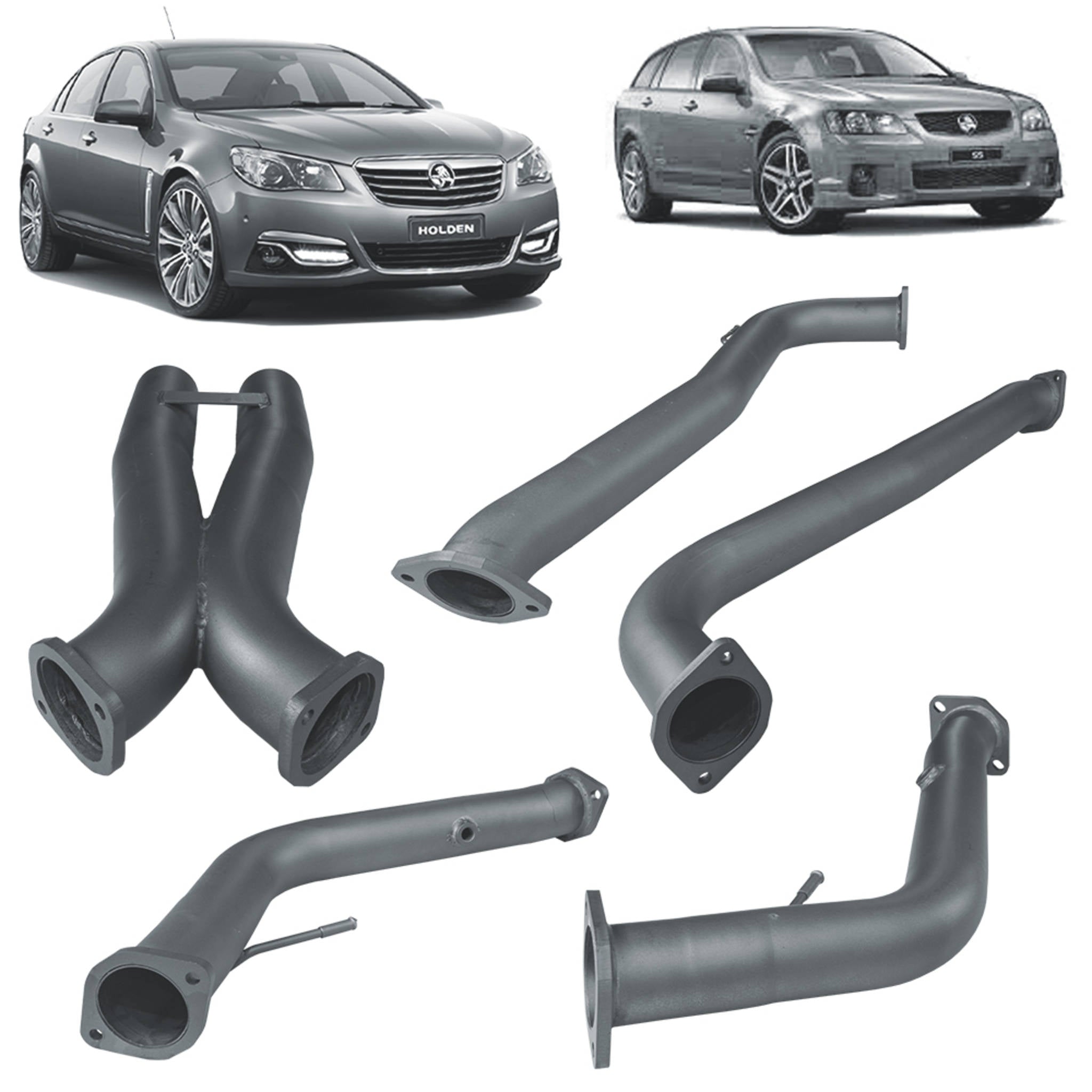 Redback Dual 3’’ Engine back Exhaust with Muffler Delete for Holden Commodore VE & VF Sedan / Wagon - Performance