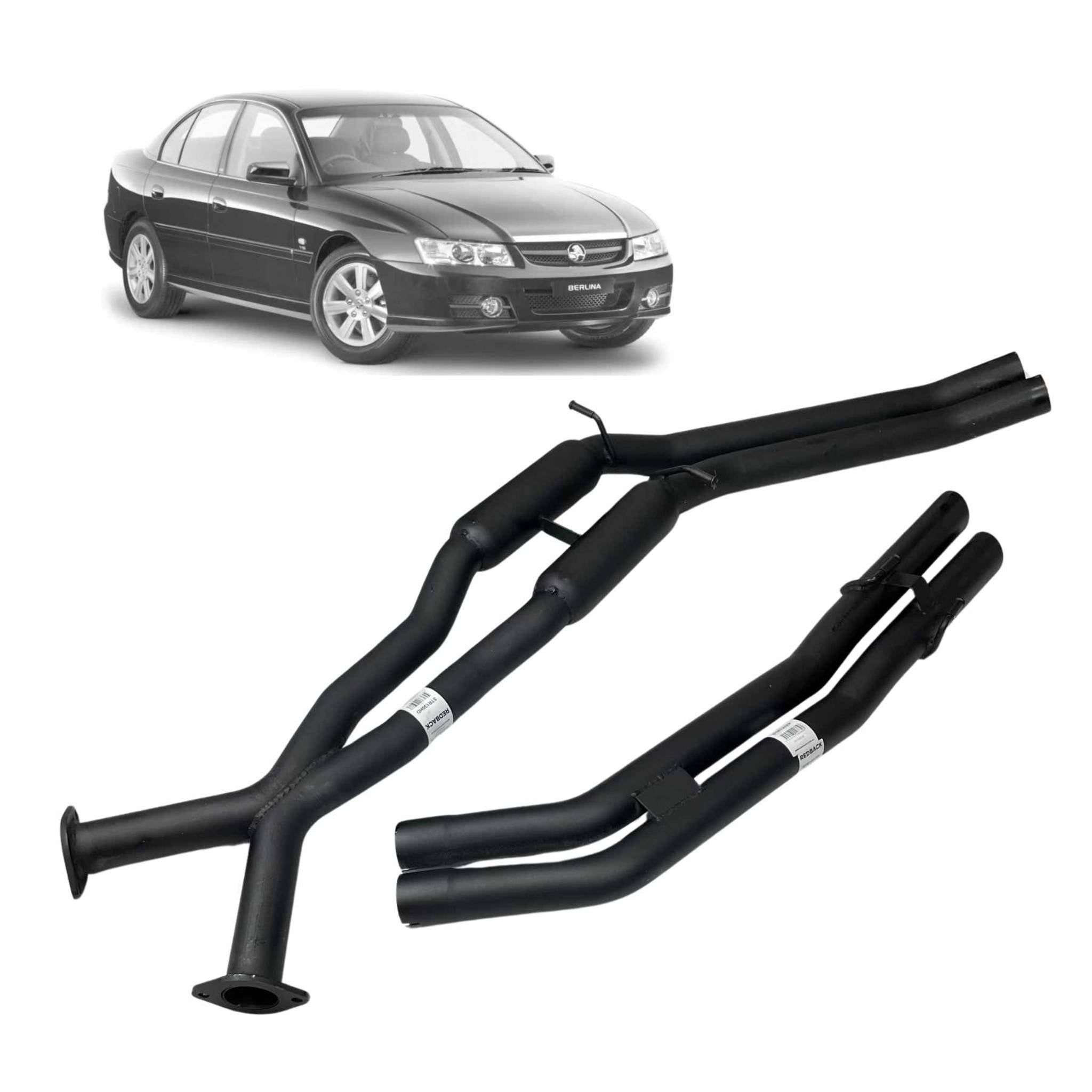 Redback Exhaust for Holden Commodore 5.7L V8 VT VX VY VZ And VZ V6 Or Supercharged Sedans - Cat Back with Hotdogs &