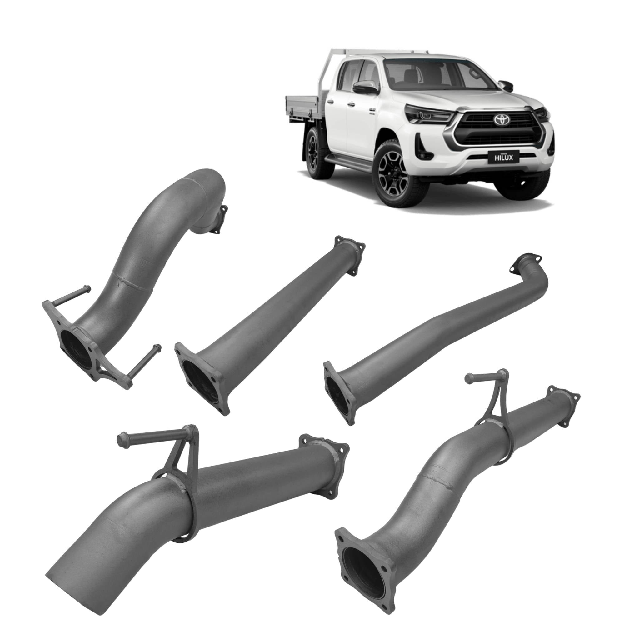 Redback Extreme Duty 3.5’’ DPF Back Exhaust for Toyota Hilux 2.8L N80 (2015 - on) - 4x4 Performance System