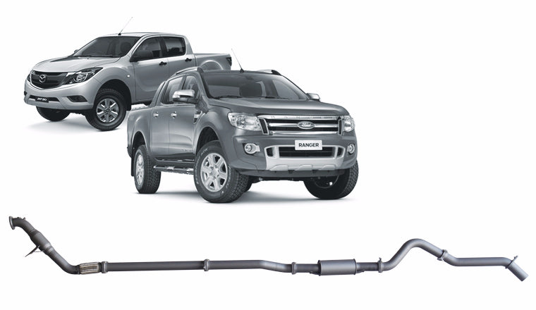 Redback Extreme Duty Exhaust for Ford Ranger 3.2L (01/2011 - 09/2016) Mazda BT-50 (11/2011 - 06/2016) - Resonator