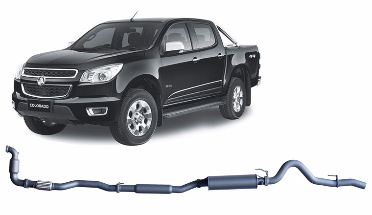 Redback Extreme Duty Exhaust for Holden Colorado RG 2.8L (06/2012 - 08/2016) - With Cat / Large Muffler (Quiet) - 4x4
