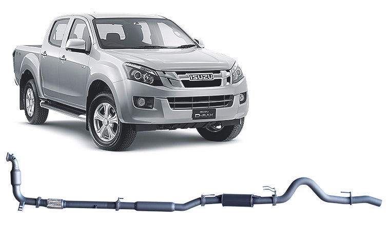 Redback Extreme Duty Exhaust for Isuzu D-MAX (06/2012 - 10/2016) - With Cat / Resonator (Medium) - 4x4 Performance
