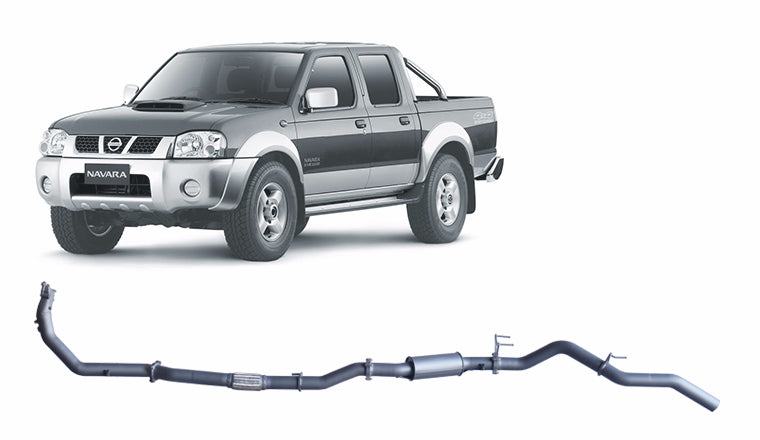 Redback Extreme Duty Exhaust for Nissan Navara D22 2.5L (01/2008 - 10/2015) - Without Cat / Resonator (Medium) - 4x4