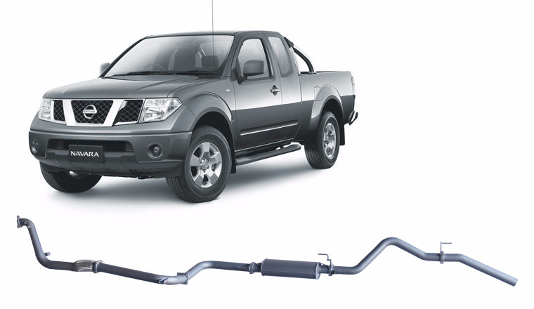 Redback Extreme Duty Exhaust for Nissan Navara D40 2.5L (01/2007 - 2015) - Without Cat / Large Muffler (Quiet) - 4x4