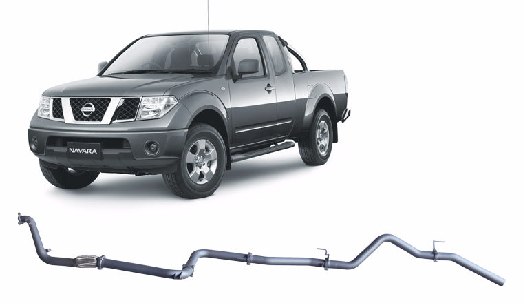 Redback Extreme Duty Exhaust for Nissan Navara D40 2.5L (01/2007 - 2015) - Without Cat / Pipe Only (Loud) - 4x4