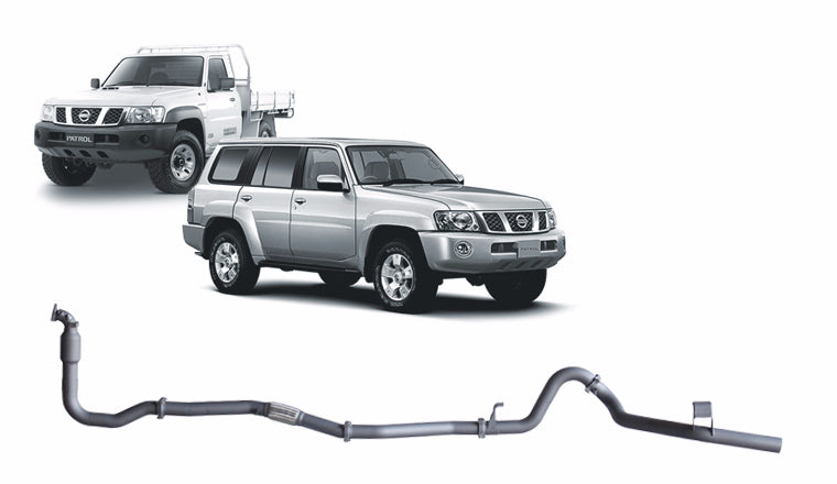 Redback Extreme Duty Exhaust for Nissan Patrol GU 3.0L (05/2000 - 10/2016) - With Cat / Pipe Only (Loud) - 4x4