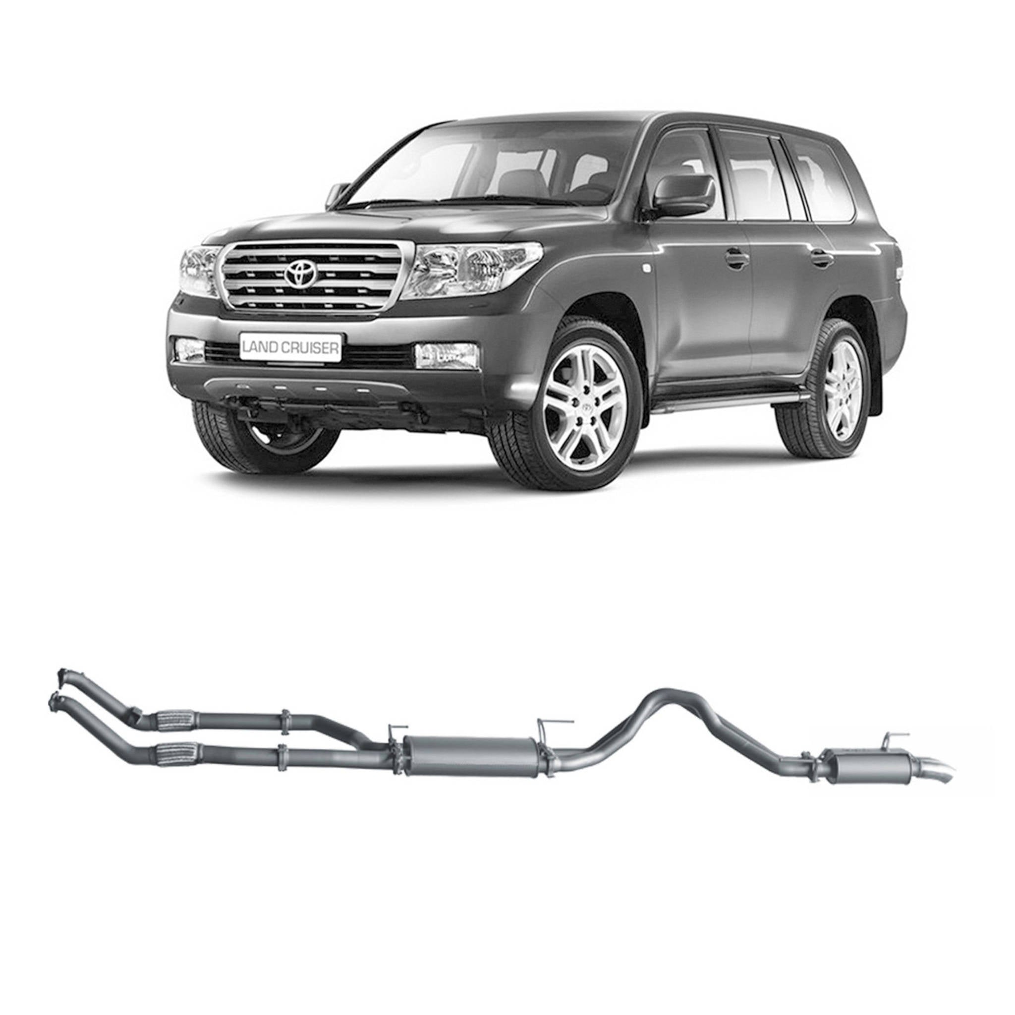 Redback Extreme Duty Exhaust for Toyota Landcruiser 200 Series 4.5L V8 (11/2007 - 09/2015) - Without Cat / With Centre