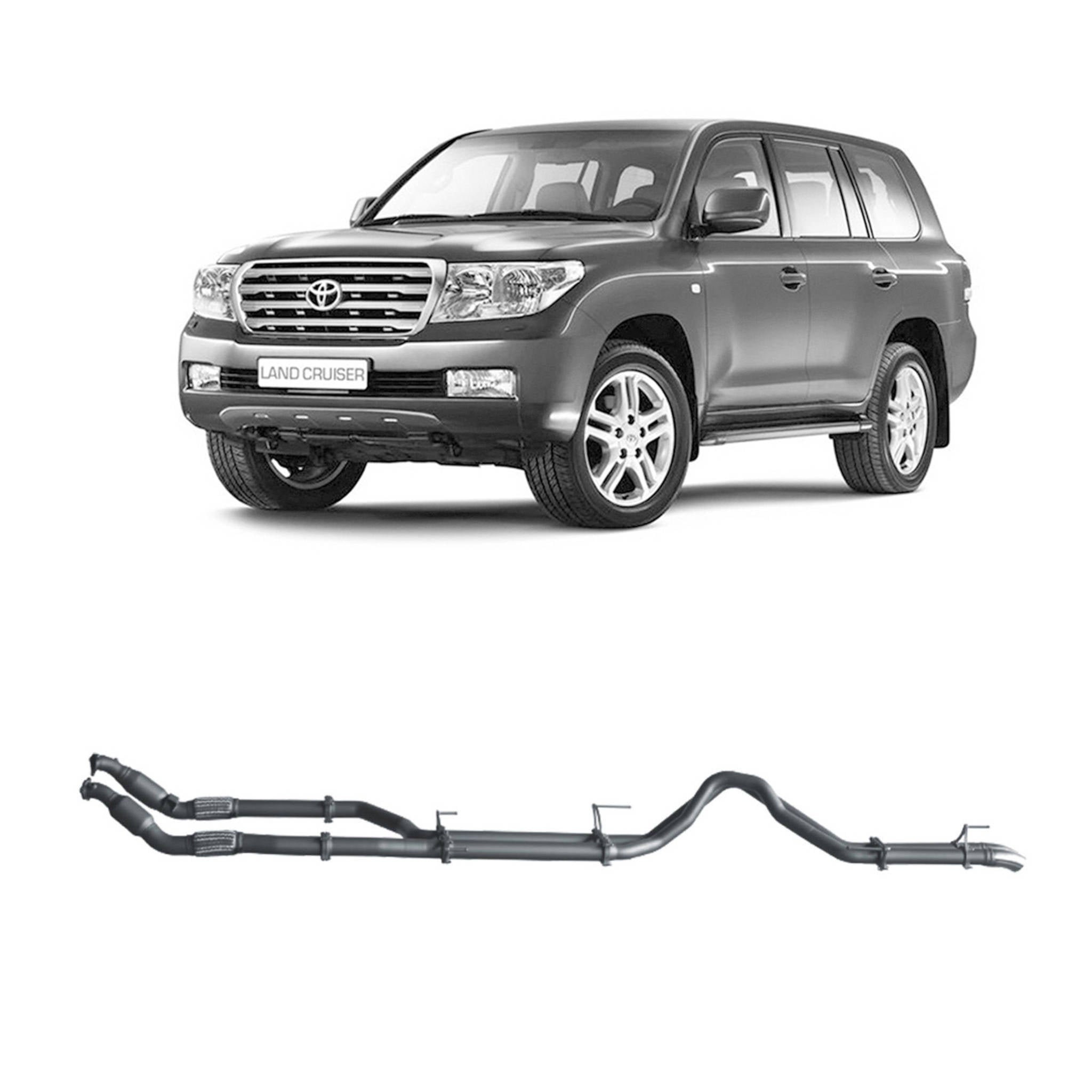 Redback Extreme Duty Exhaust for Toyota Landcruiser 200 Series 4.5L V8 (11/2007 - 09/2015) - With Cat / Pipe Only