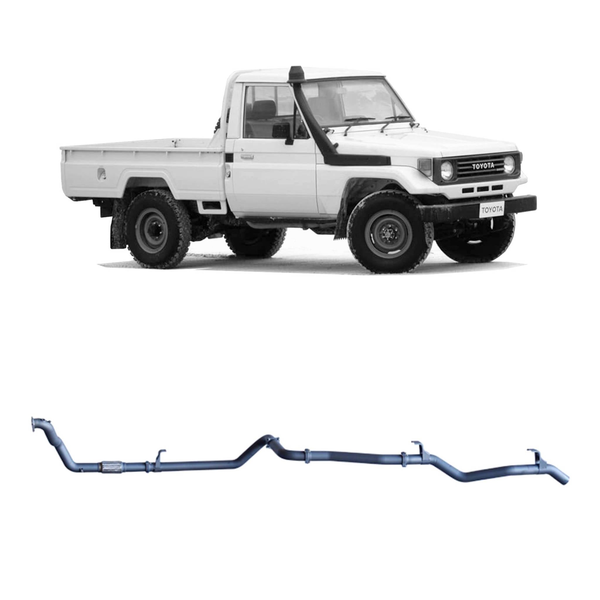 Redback Extreme Duty Exhaust for Toyota Landcruiser 78 Series (01/1990 - 01/2007) Toyota Landcruiser 75 Series (03/1990