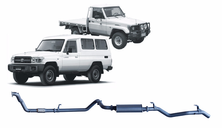 Redback Extreme Duty Exhaust for Toyota Landcruiser 78 Series (01/1990 - 01/2007) Toyota Landcruiser 75 Series (03/1990