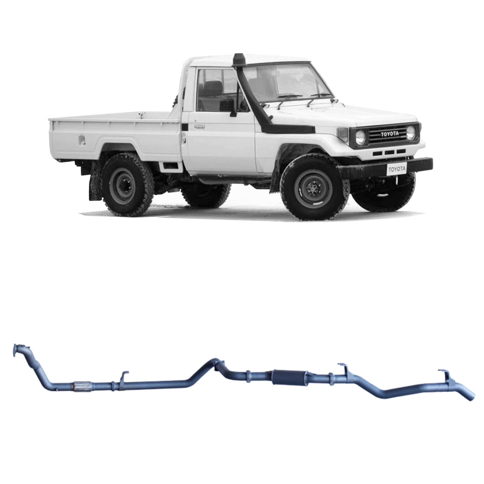 Redback Extreme Duty Exhaust for Toyota Landcruiser 78 Series (01/1990 - 01/2007) Toyota Landcruiser 75 Series (03/1990