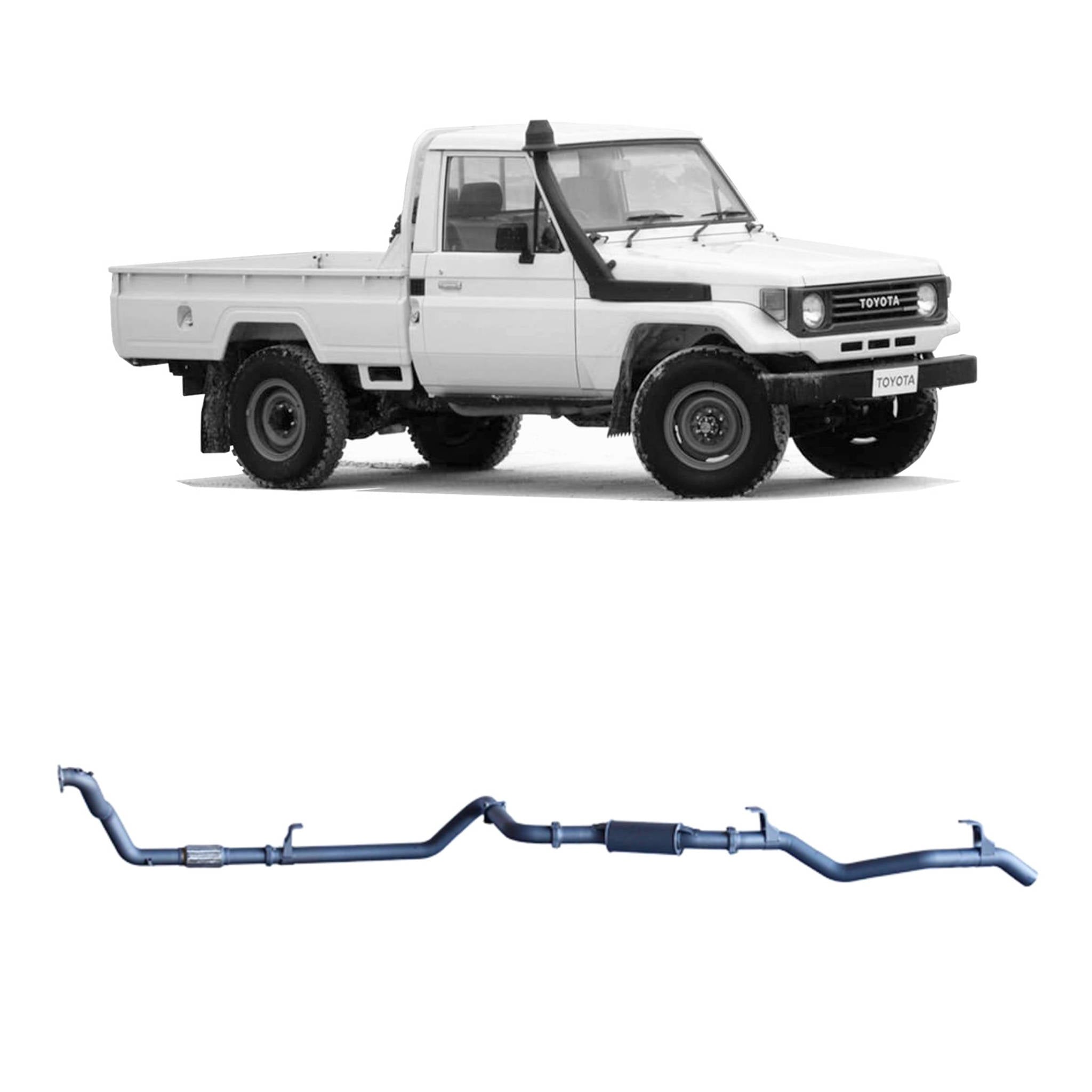 Redback Extreme Duty Exhaust for Toyota Landcruiser 78 Series (01/1990 - 01/2007) Toyota Landcruiser 75 Series (03/1990