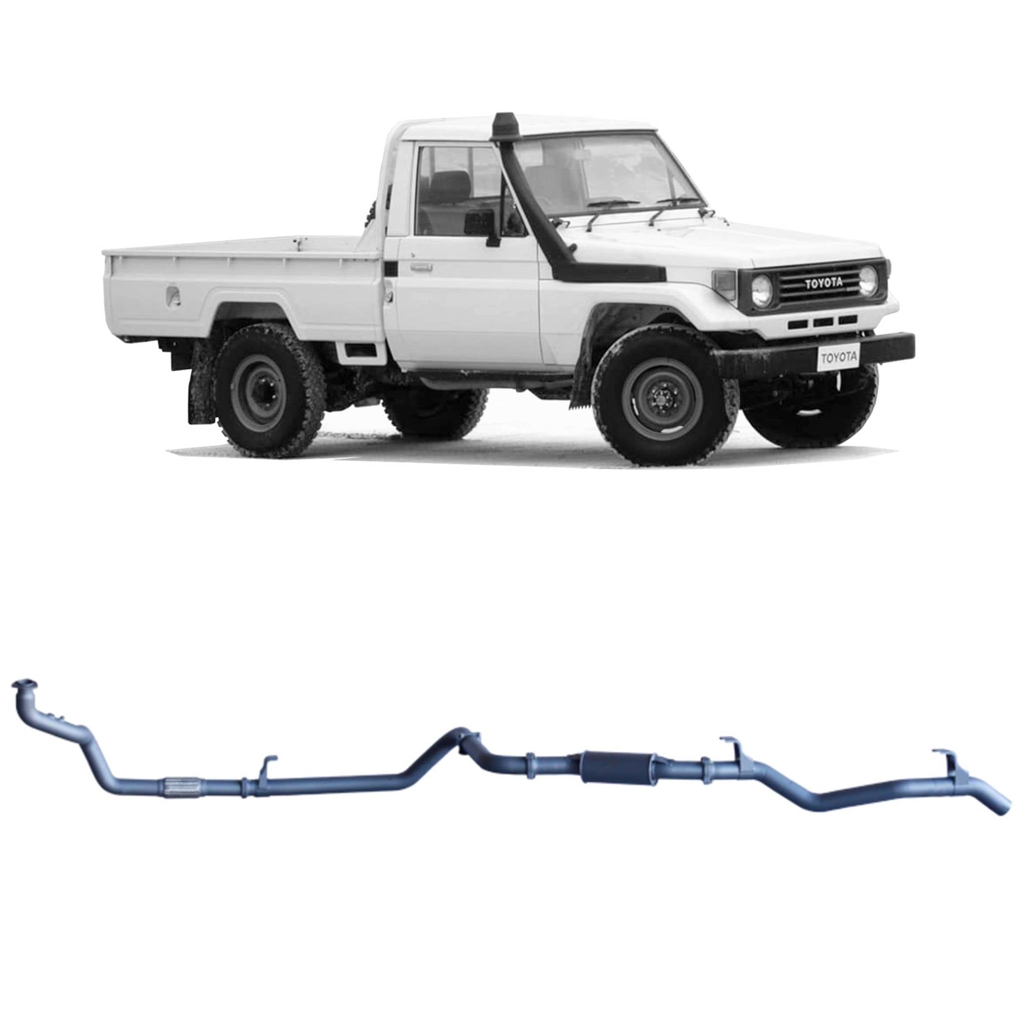 Redback Extreme Duty Exhaust for Toyota Landcruiser 78 Series (01/1990 - 01/2007) Toyota Landcruiser 75 Series (03/1990