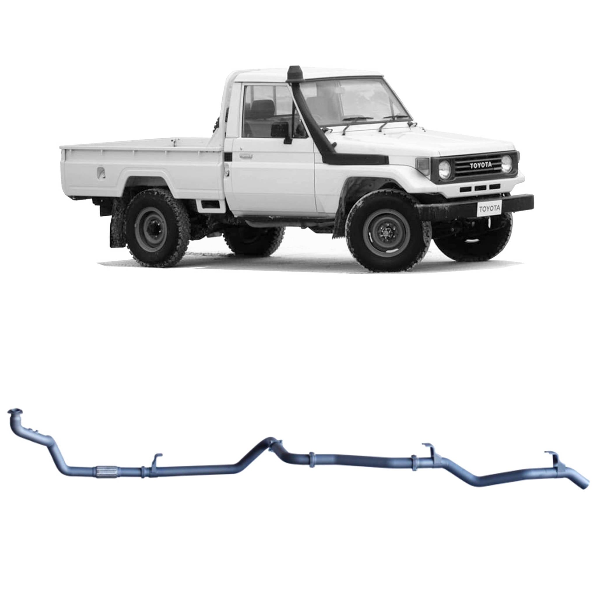 Redback Extreme Duty Exhaust for Toyota Landcruiser 78 Series (01/1990 - 01/2007) Toyota Landcruiser 75 Series (03/1990