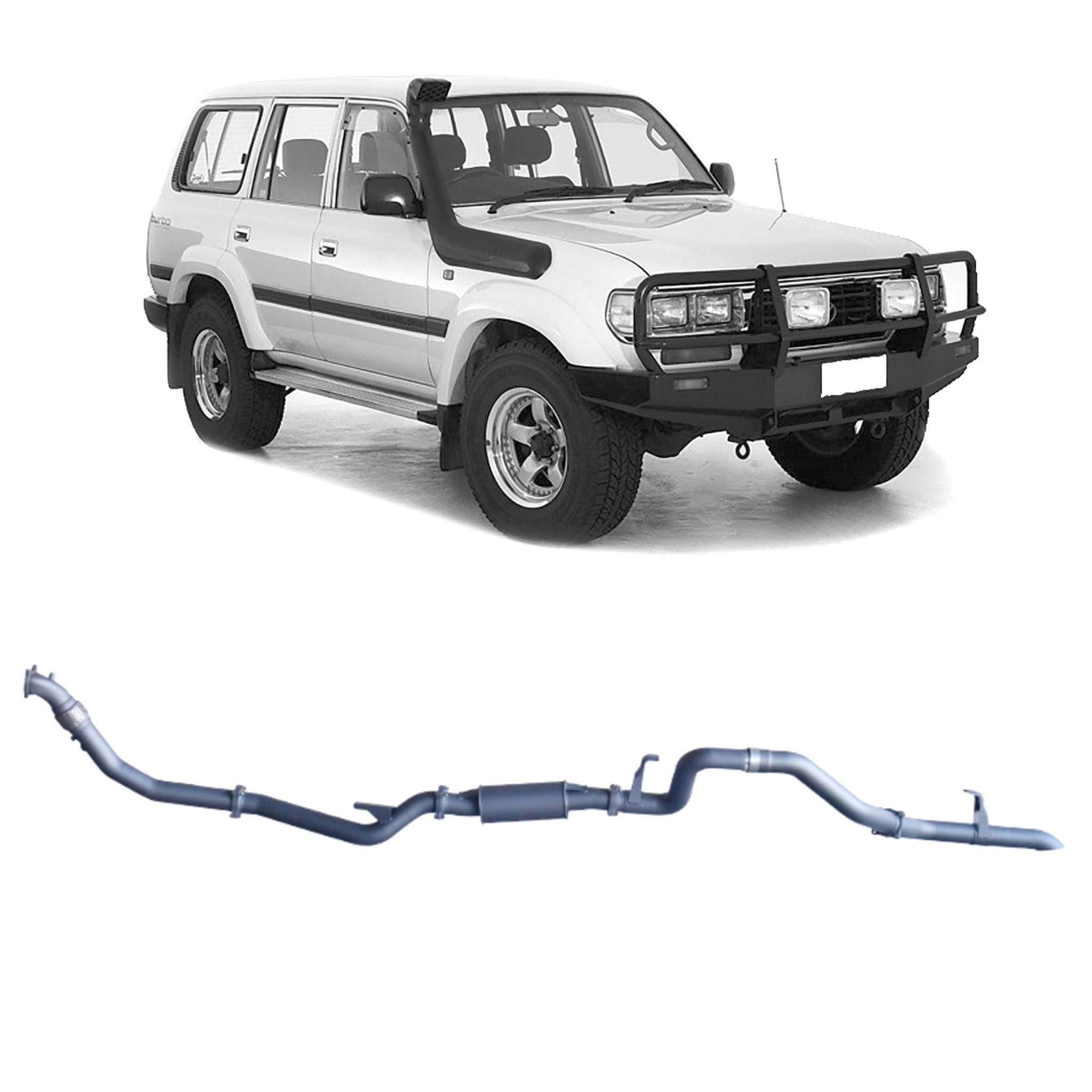 Redback Extreme Duty Exhaust for Toyota Landcruiser 80 Series Wagon 4.2L 1HZ (01/1990 - 02/1998) - Resonator (Medium)