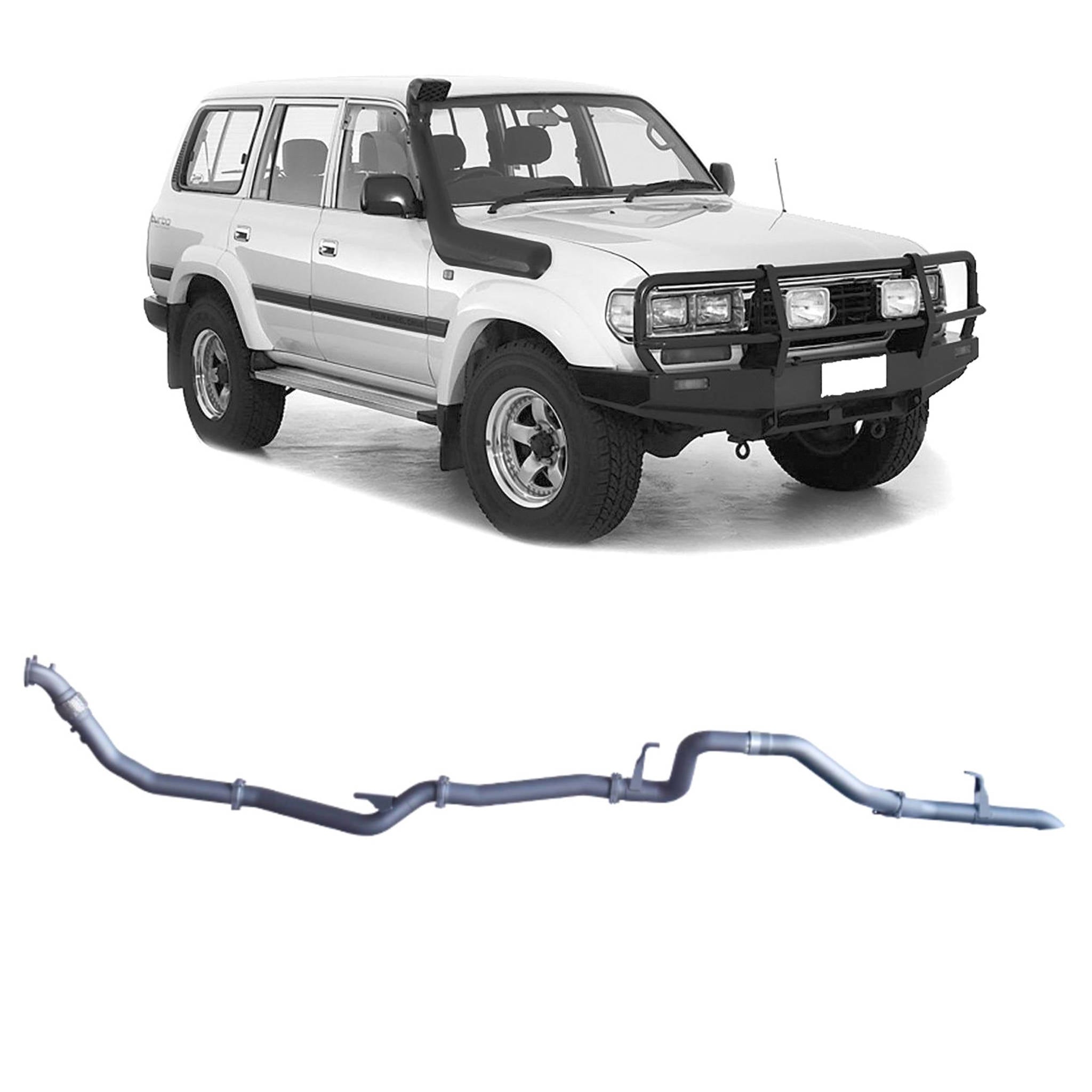 Redback Extreme Duty Exhaust for Toyota Landcruiser 80 Series Wagon 4.2L 1HZ (01/1990 - 02/1998) - Pipe Only (Loud)