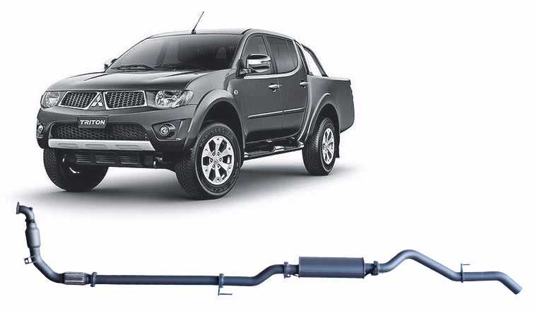Redback Extreme Duty for Mitsubishi Triton MN (09/2009 - 04/2015) - With Cat / Large Muffler (Quiet) - 4x4 Performance