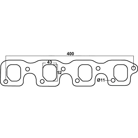 Redback Header Gasket for Ford Falcon (01/1966 - 02/1988) Fairlane (01/1966 - 02/1988) - Header Gasket