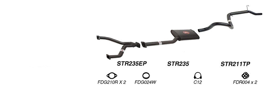 Redback Performance Exhaust System for Ford Falcon Sedan V8 EA-EL (01/1991 - 08/1998) Fairmont (01/1991 - 09/1998),