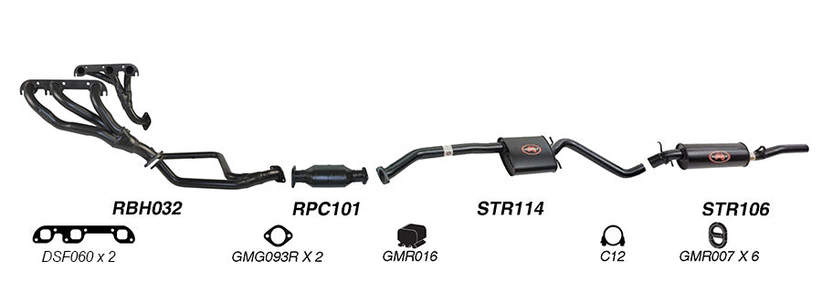 Redback Performance Exhaust System for Holden Calais (01/1988 - 04/1995) Statesman (01/1988 - 04/1995) Commodore