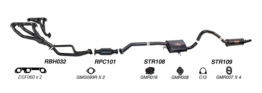 Redback Performance Exhaust System for Holden Calais (01/1988 - 04/1995) Statesman (01/1988 - 04/1995) Commodore