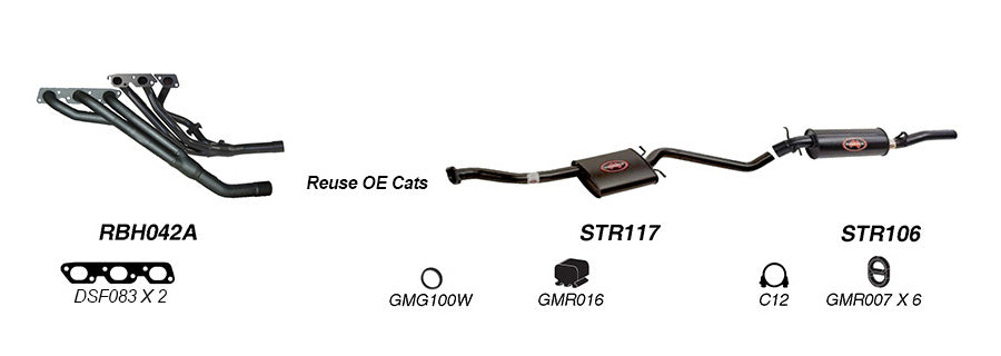 Redback Performance Exhaust System for Holden Calais (04/1995 - 12/2000) Commodore (04/1995 - 12/2000) Caprice (04/1995