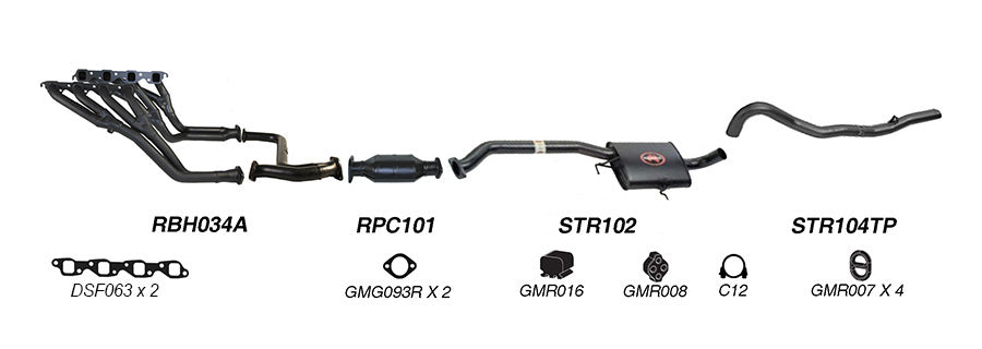 Redback Performance Exhaust System for Holden Calais (08/1988 - 09/1997) Commodore (08/1988 - 09/1997) Holden Commodore