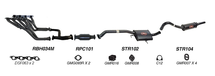 Redback Performance Exhaust System for Holden Calais (08/1988 - 09/1997) Commodore (08/1988 - 09/1997) Holden Commodore