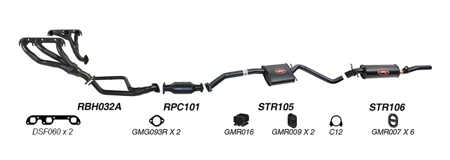 Redback Performance Exhaust System for Holden Calais (10/1991 - 04/1995) Commodore (10/1991 - 04/1995) - Performance