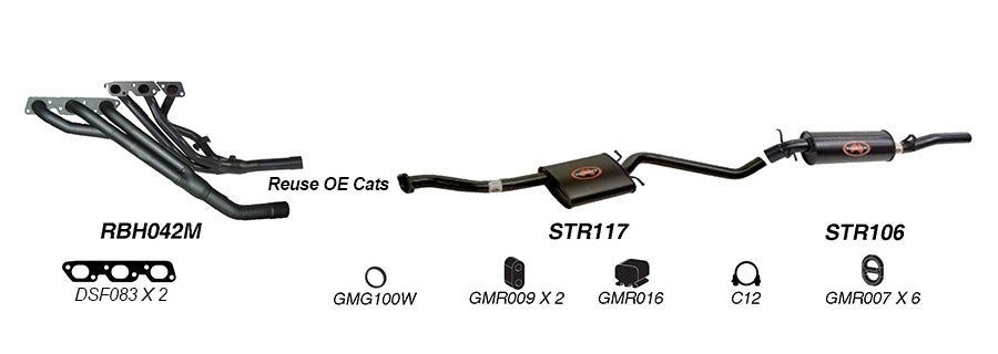Redback Performance Exhaust System for Holden Caprice (04/1990 - 06/1999) Commodore (04/1990 - 06/1999) Statesman