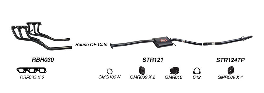 Redback Performance Exhaust System for Holden Caprice (09/1997 - 08/2004) Statesman (09/1997 - 08/2004) Commodore